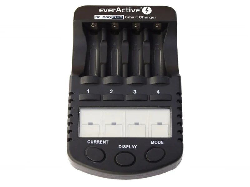 Cargador de pilas AAA R03, AA R6, Ni-MH/Ni-CD EverActive NC-1000 Plus