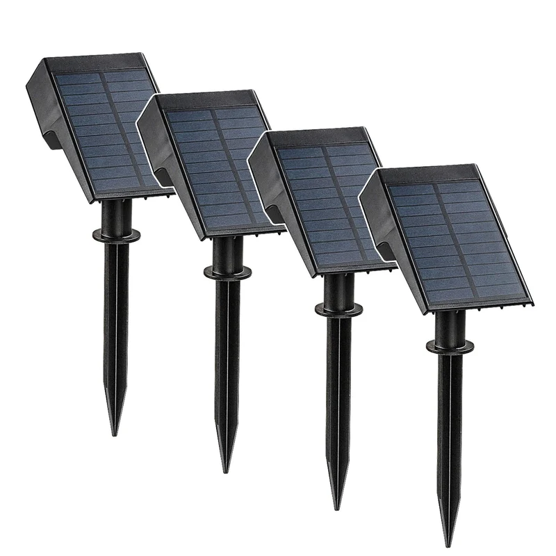Lámpara solar Rabalux Nantes, 50 LM, IP65, negra, LED de 0,5 W, 77088, 4 unidades