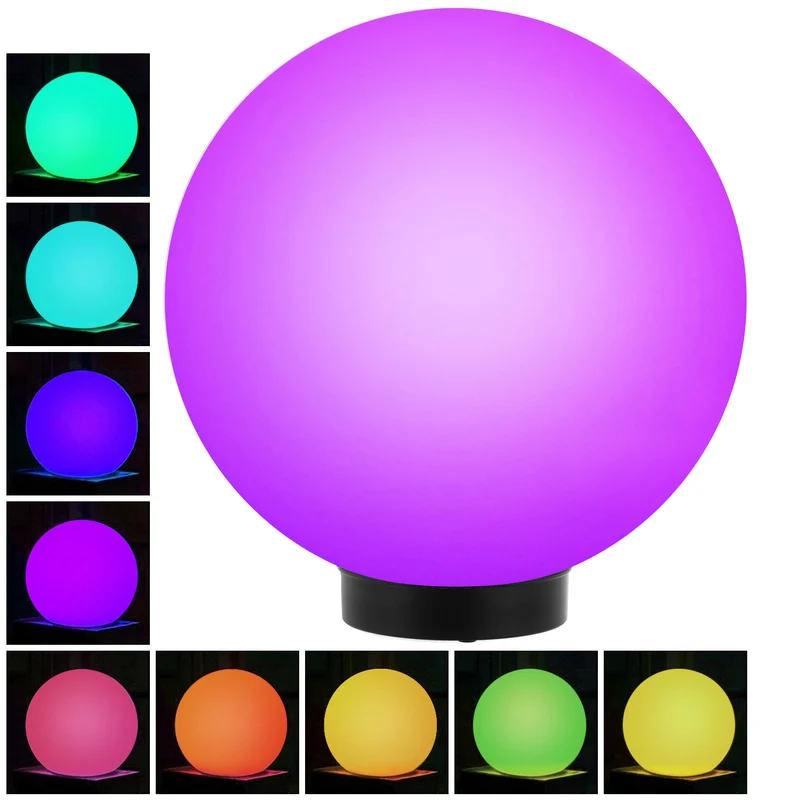 Lámpara solar LED para jardín bola multicolor 25 x 25 x 58 cm GreenBlue GB165
