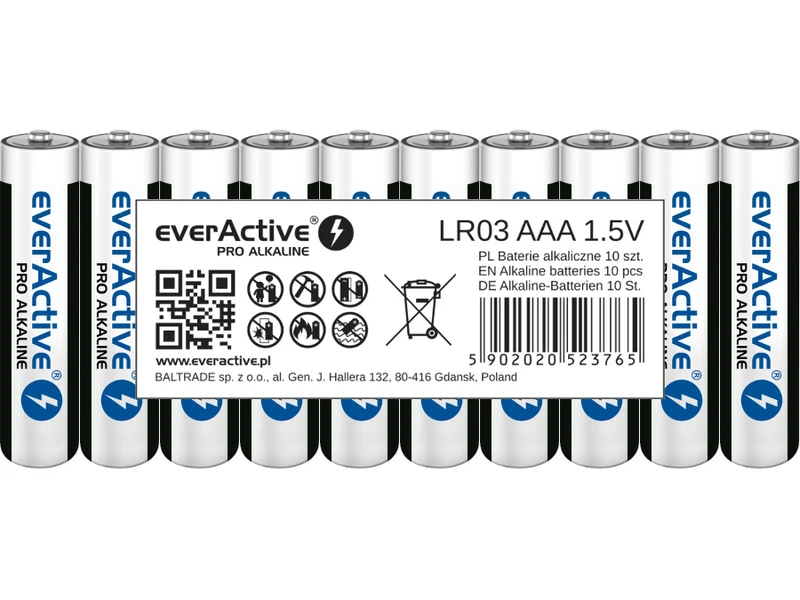 Baterías Alcalinas EverActive Modelo LR03 AAA Micro