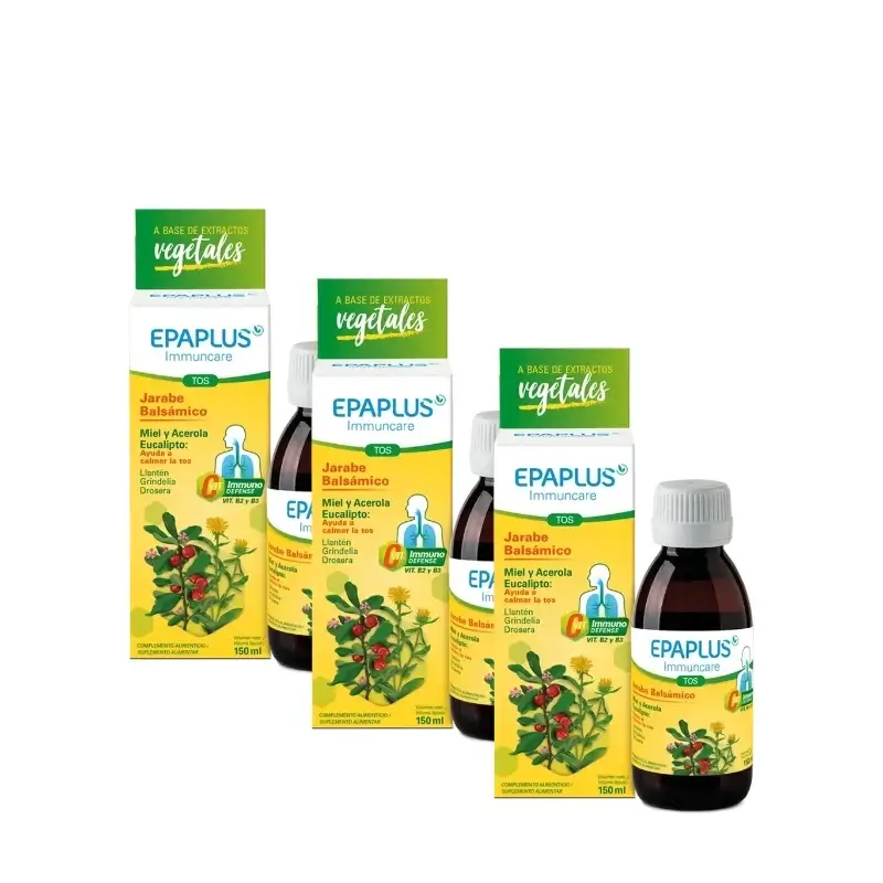 Epaplus Immuncare Cough Syrup for Adults, Lemon Flavour, 150 ml, pack of 3