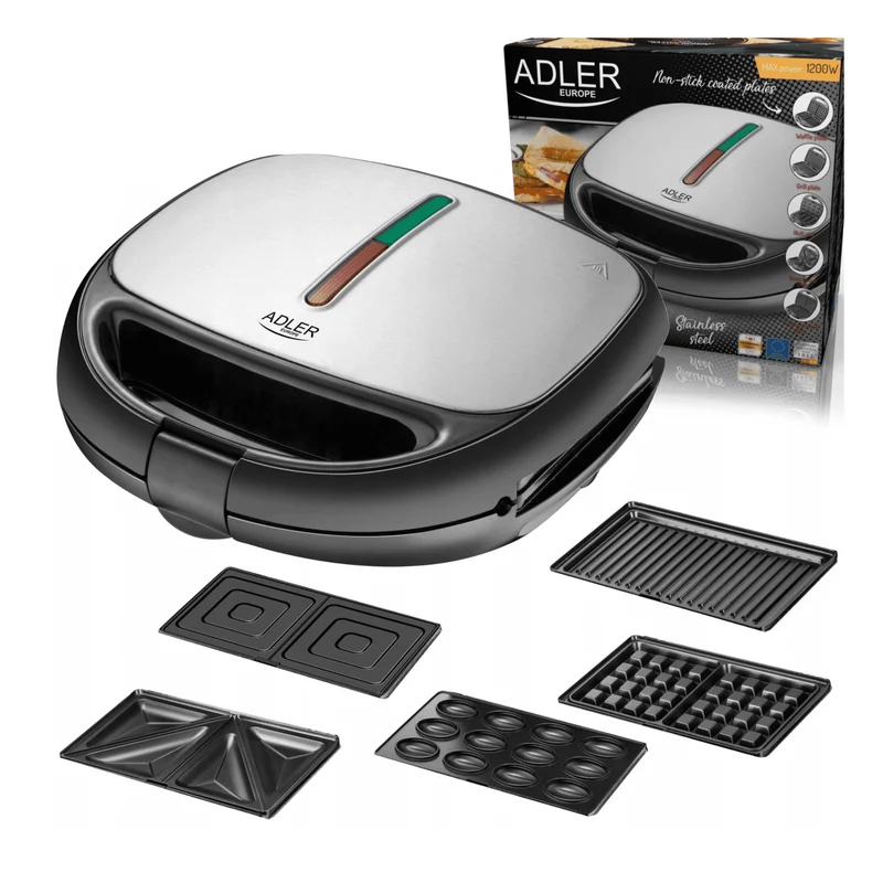 Tostadora multifunción 1200W 5 funciones Adler AD 3040
