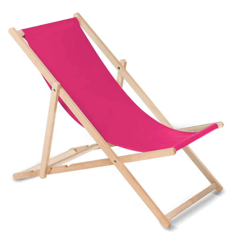 GreenBlue GB183 tumbona plegable clásica de haya rosa