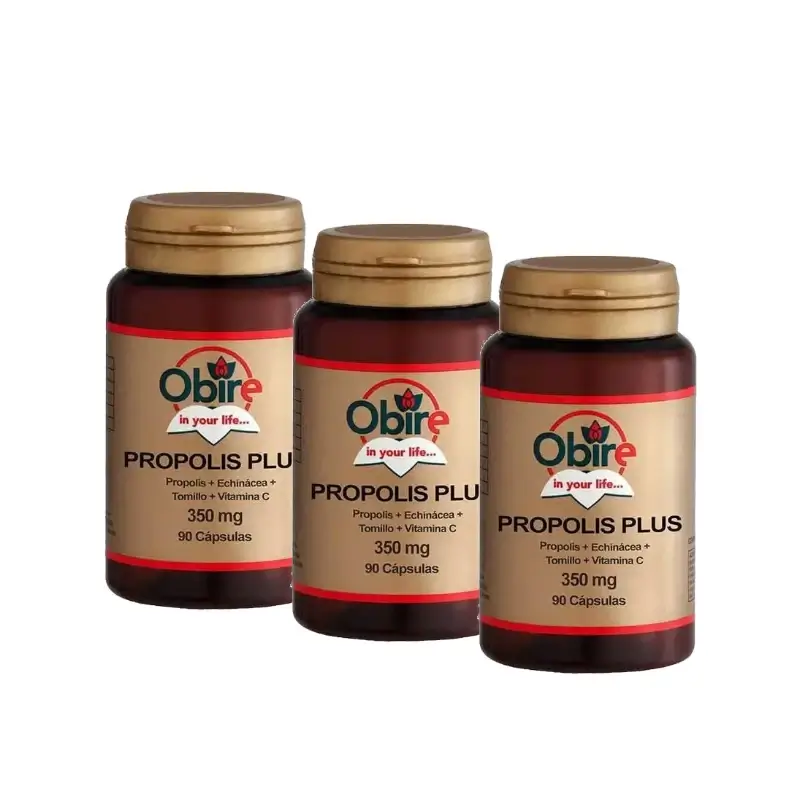 Obire Propolis Plus (Propol+Echinol+Thyme), Pack of 3 x 90 capsules