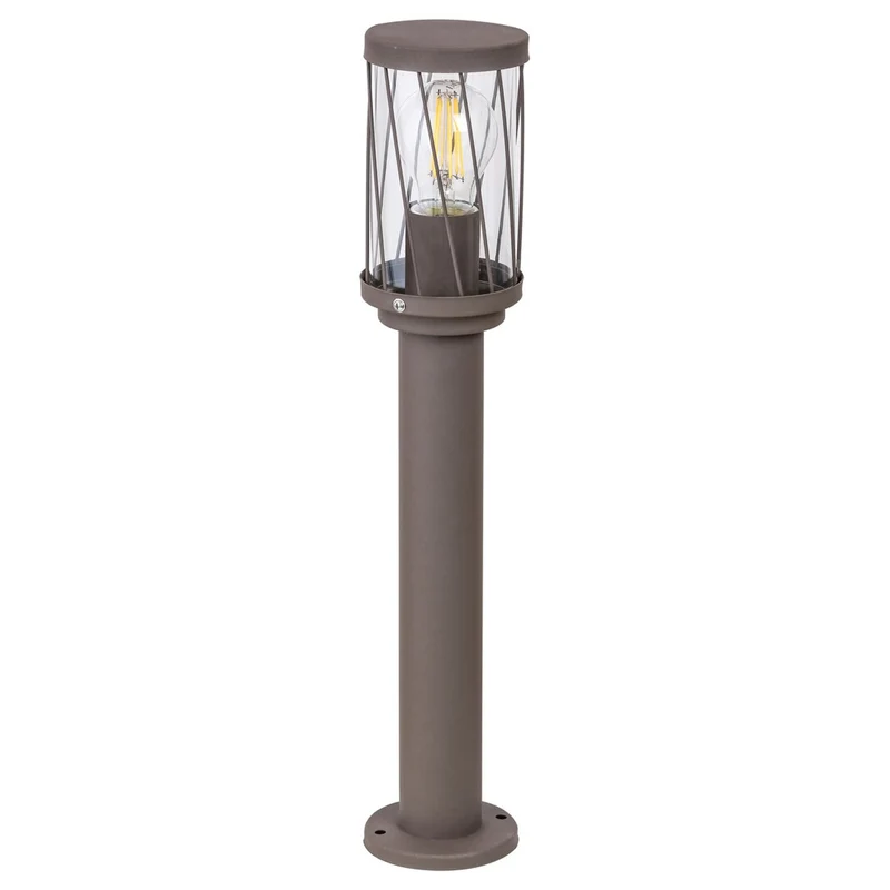 Lámpara de jardín de pie Rabalux Budapest, IP44, color marrón, casquillo E27, máx. 40 W, 8889