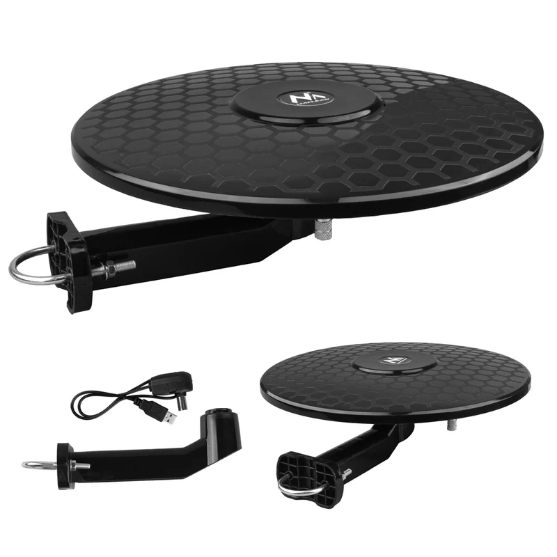 Antena omnidireccional Maclean DVB-T/T2 HEVC, activa, estándar, USB 5V, MCTV-102