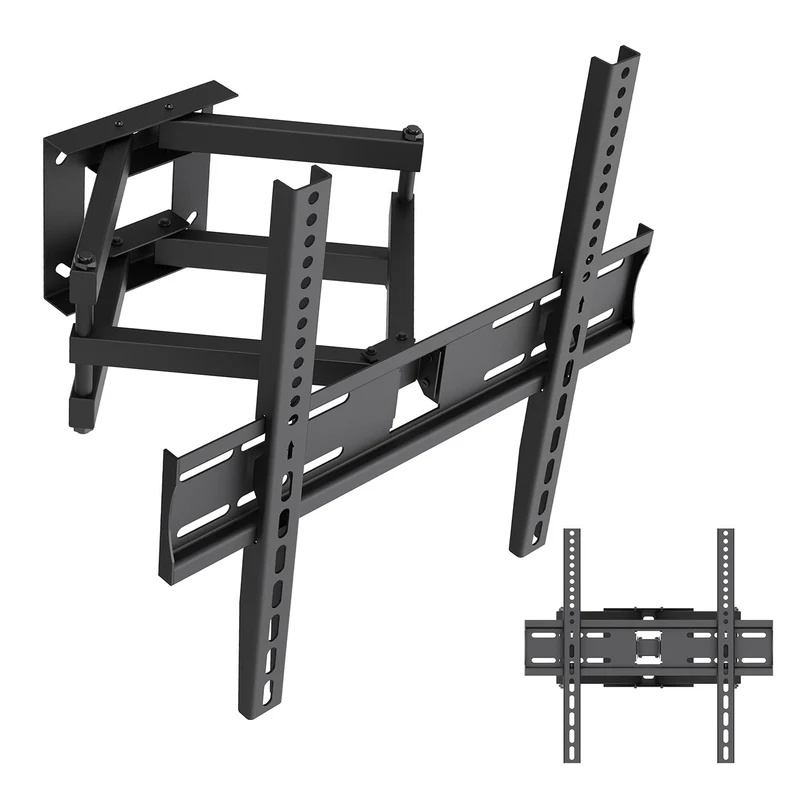 Soporte / colgador para TV Maclean, VESA máx. 400x400, 32-70", hasta 40 kg, negro, ajuste de inclinación +12°~-12° y giro +60°~-60°, MC-192