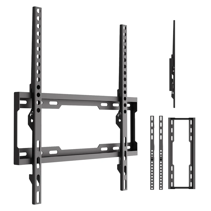 Soporte / colgador para TV Maclean, VESA máx. 400x400, 32-75", hasta 45 kg, negro, ajuste de inclinación 0°~-8°, MC-187