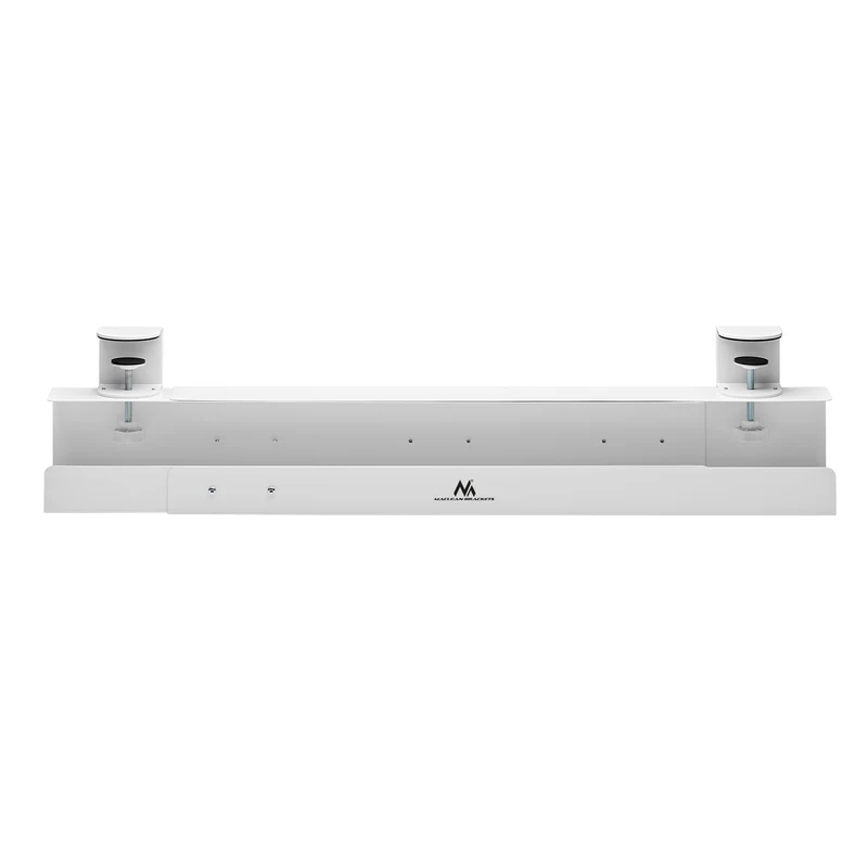 Maclean MC-333 Organizador de Cables Bajo Escritorio, Bandeja Organizadora para Oficina y Hogar, Carga máx. 5 kg, Longitud Ajustable 80/100/120 cm
