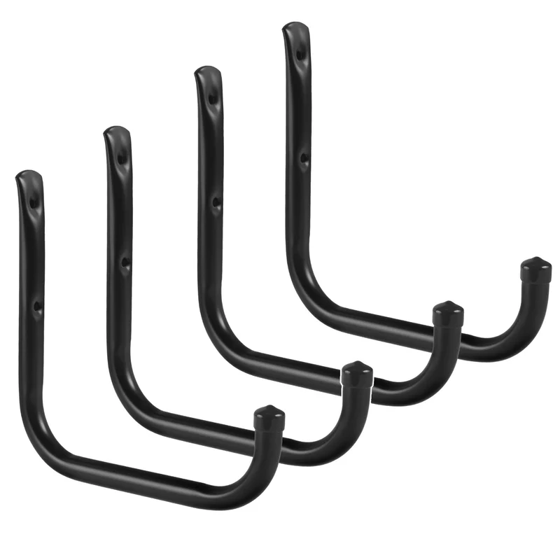 Juego de 4 soportes de pared Maclean, para neumáticos, ruedas, escaleras, bicicletas, de acero, carga máxima de 22 kg por soporte, MC-487