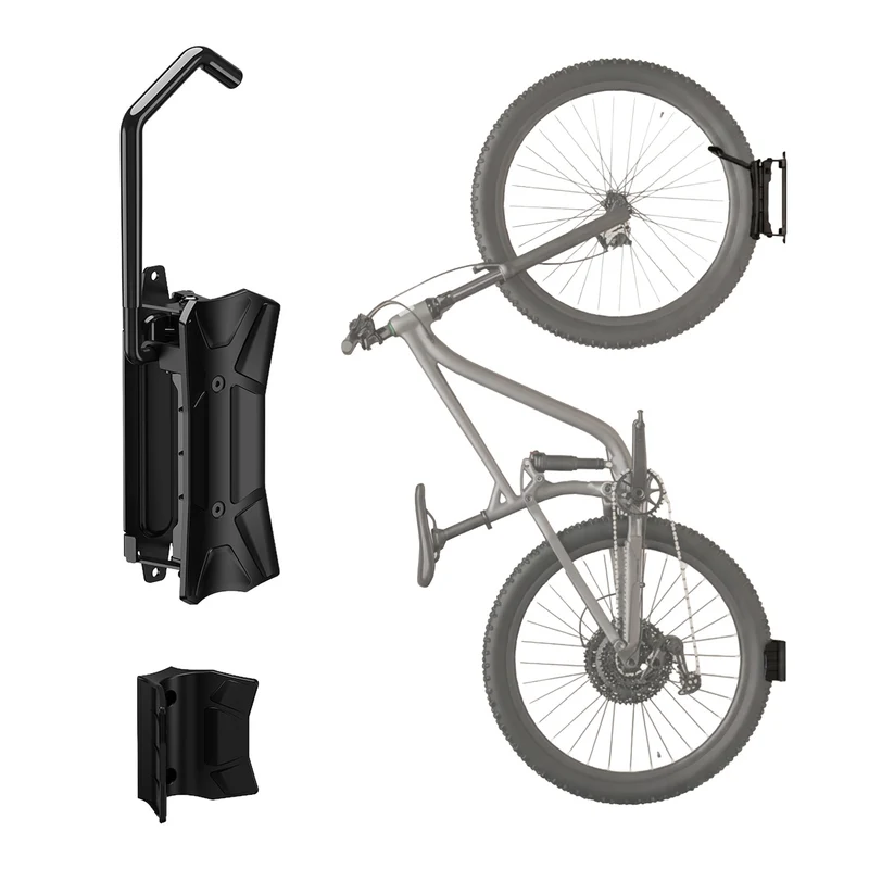 Soporte de pared para bicicletas Maclean, carga máxima de 35 kg, ángulo de inclinación ajustable, acero, MC-171
