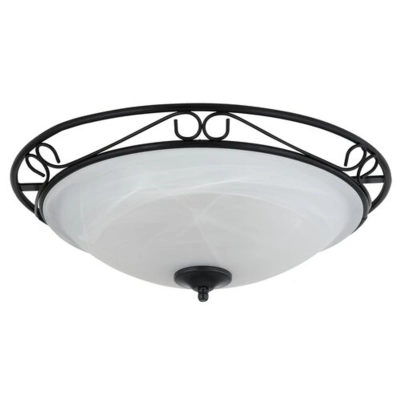 Rabalux Lámpara de techo, 3xE27, metal, Color negro, Athen