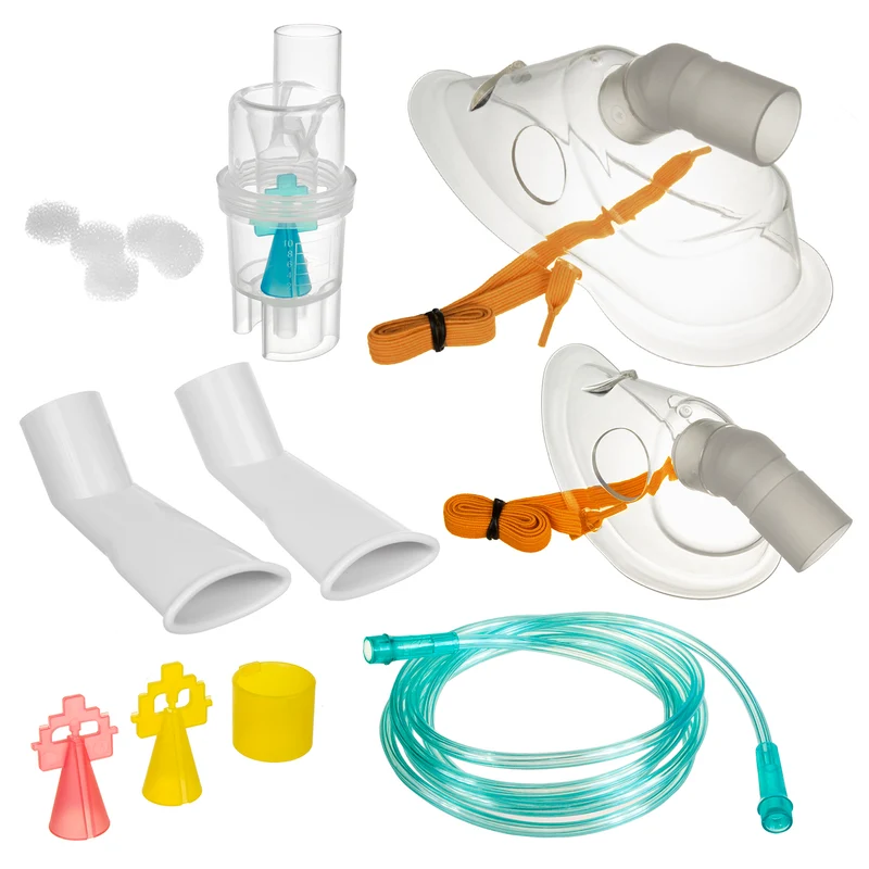 Set de inhaladores, mascarillas, nebulizador, cable, filtros, puntas nasales Little Doctor LD-SET3