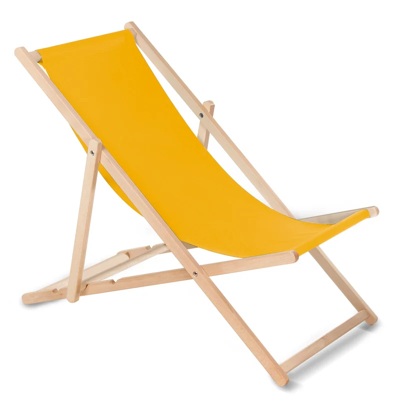 GreenBlue GB183 tumbona plegable de haya clásica dorada