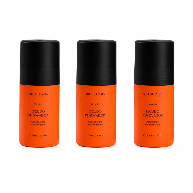 Arturo Alba Escudo Refreshing Transforming Deodorant, 50 ml, pack of 3