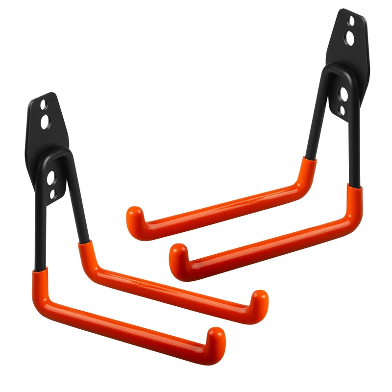 Soporte / colgador de pared para garaje Maclean, para neumáticos, herramientas de jardinería, escaleras, mangueras, bicicletas, carga máxima de 50 kg, MC-443, 2 unidades