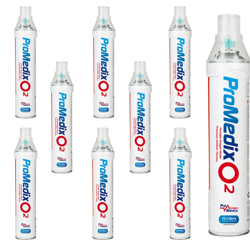 Promedix PR-994 9x Inhalador de oxígeno enlatado portátil 12L 99,4%
