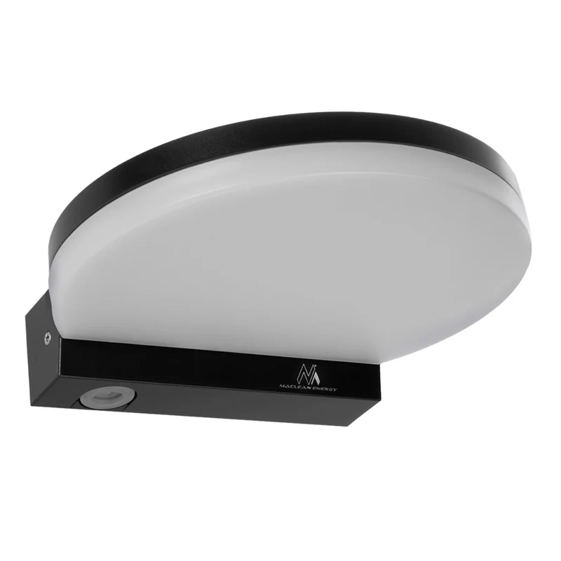 Maclean MCE346 B Lámpara LED, negra, 15W, IP65, 1300lm, blanco neutro (4000K)