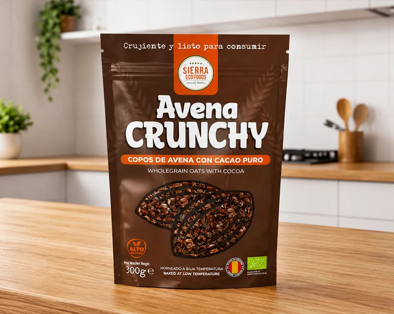 Avena Crunchy con Cacao Puro · Sierra Eco Foods · 300 gramos