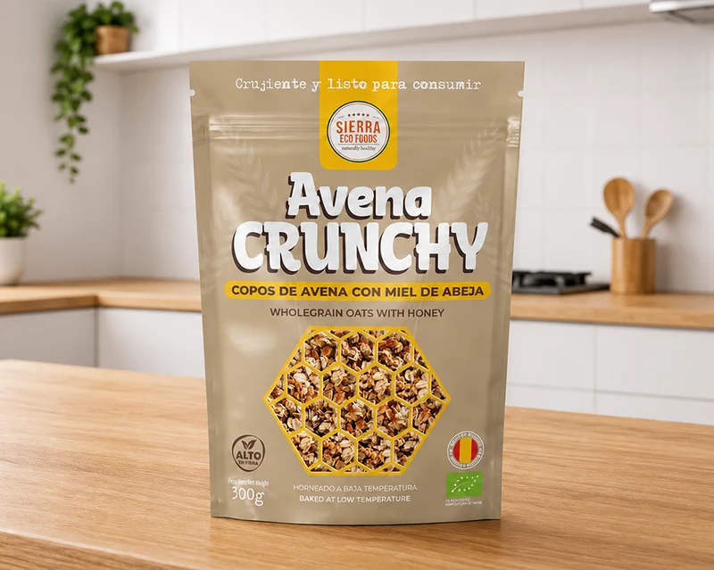 Avena Crunchy con Miel de Montaña · Sierra Eco Foods · 300 gramos