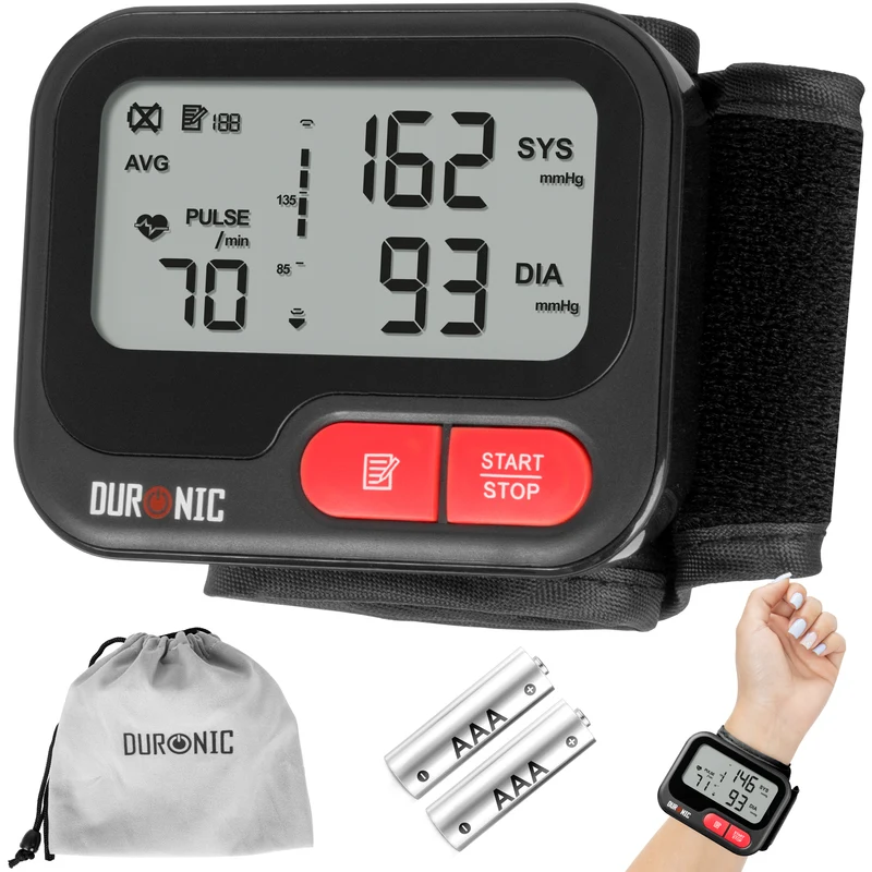 Duronic BPM65 BK Tensiómetro de Brazo Digital 6V Medidor de Tension Arterial Brazo con Brazalete, Función Memoria, Máquina para Tomar la Presión Aterial, Lecturas Precisas, 4 x pilas AA