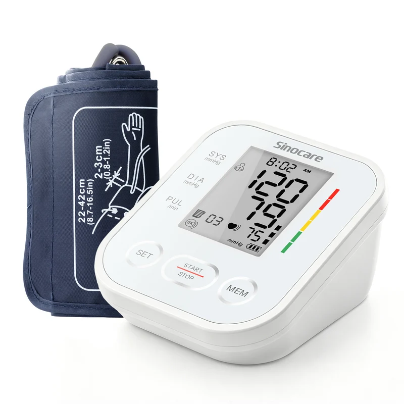 Sinocare ARM-30E+ Upper Arm Blood Pressure Monitor -Dual User Mode, Each 99 Memories