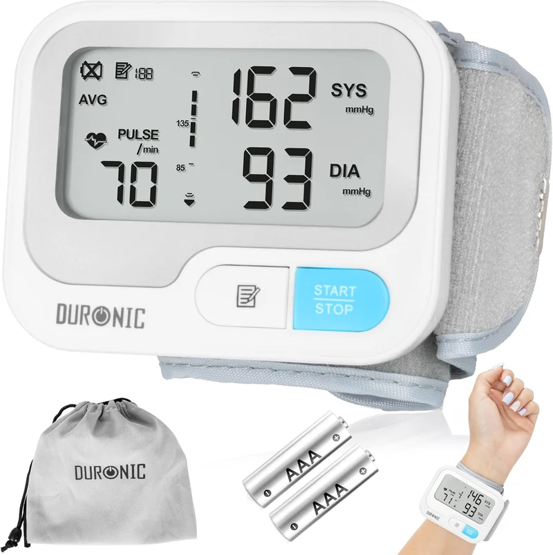 Duronic BPM65 Tensiómetro de Brazo Digital 6V Medidor de Tension Arterial Brazo con Brazalete y función de memoria, Máquina para Tomar la Presión Lecturas precisas de la tensión arterial 4x pilas AA