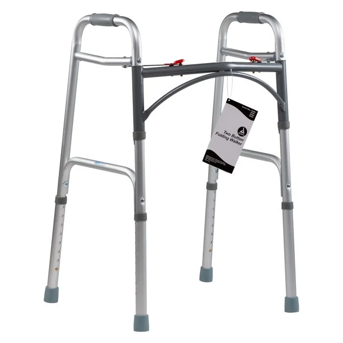 Andadera pleglable de dos botones para adulto, (32”-39”)