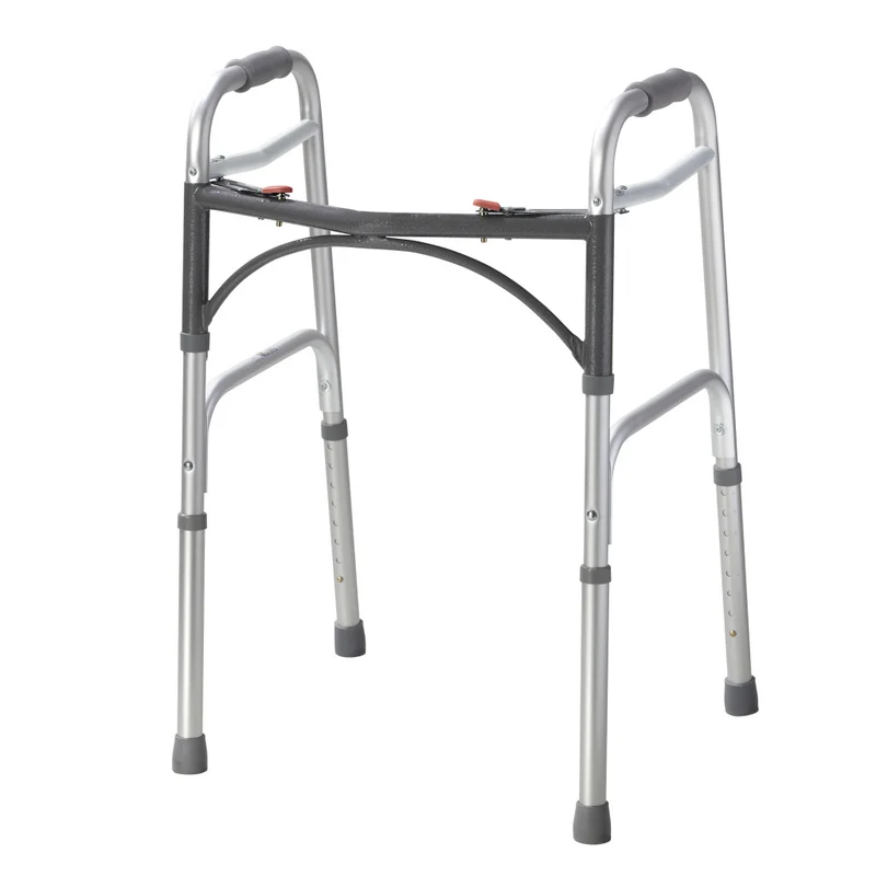 Andador plegable de lujo de dos botones Drive Medical – 10200-4