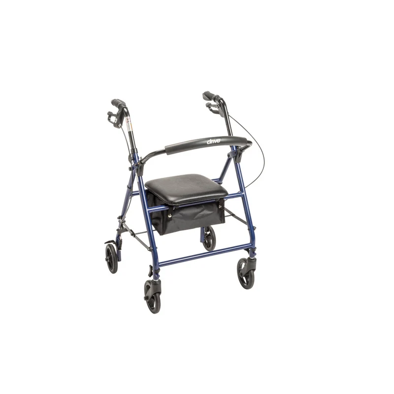 Andador rollator de acero con ruedas de 6” Drive Medical – R800KD