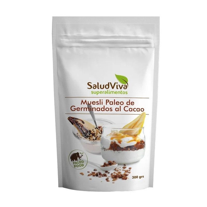 Muesli Paleo Vegano de Germinados al Cacao · Salud Viva · 300 gramos