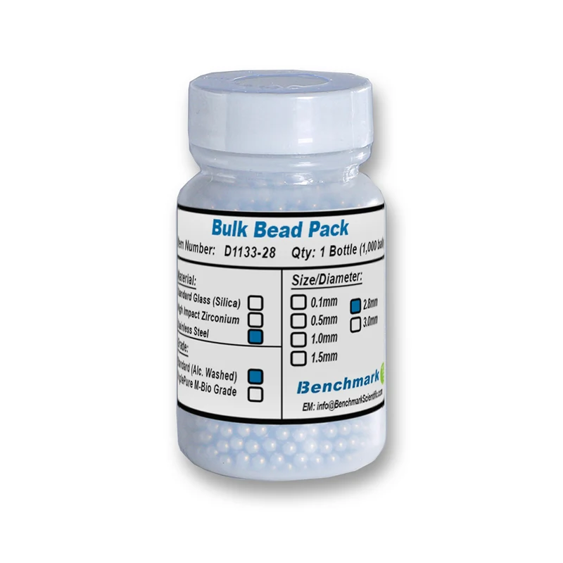 Benchmark Scientific® 2.8mm Acid Washed Stainless Steel Beads, Pack/1000, D1133-28