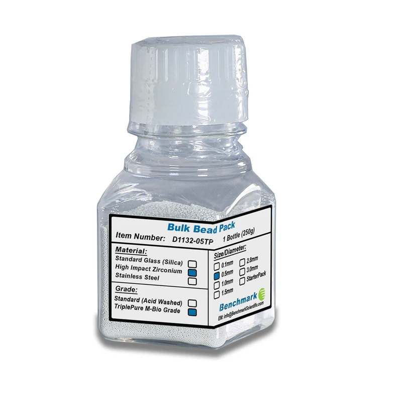 Benchmark Scientific® 0.5mm Triple Pure Zirconium Beads, 250g, D1132-05TP