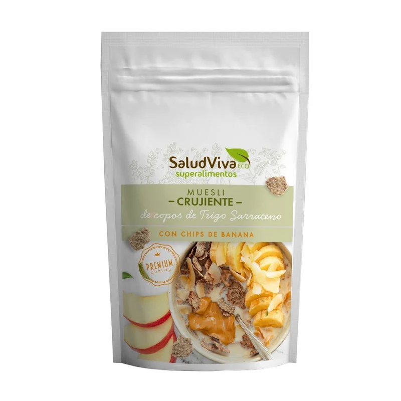 Muesli Crujiente TS y Banana Chips · Salud Viva · 300 gramos