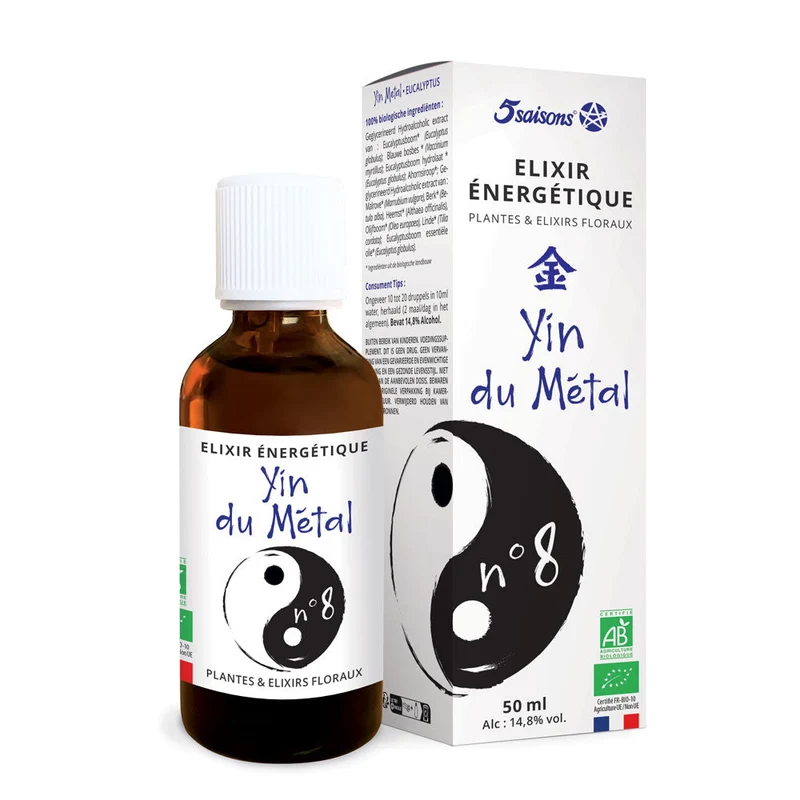 Elixir Energético Nº8 Yin del Metal · 5 Saisons · 50 ml