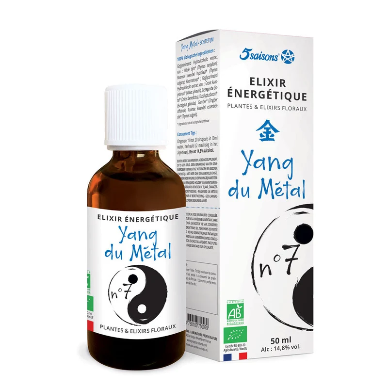 Elixir Energético Nº7 Yang del Metal · 5 Saisons · 50 ml