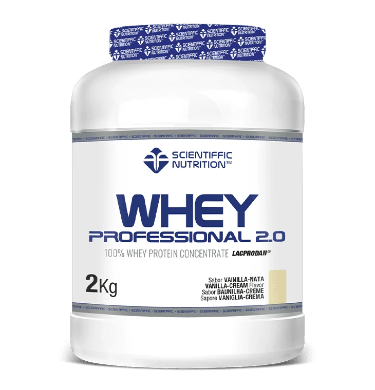 Whey Professional 2.0 Whey Protein: Sabor Vainilla Nata · Scientiffic Nutrition · 2 kg
