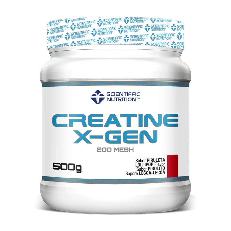 Creatina X-Gen: Sabor Piruleta · Scientiffic Nutrition · 500 gramos