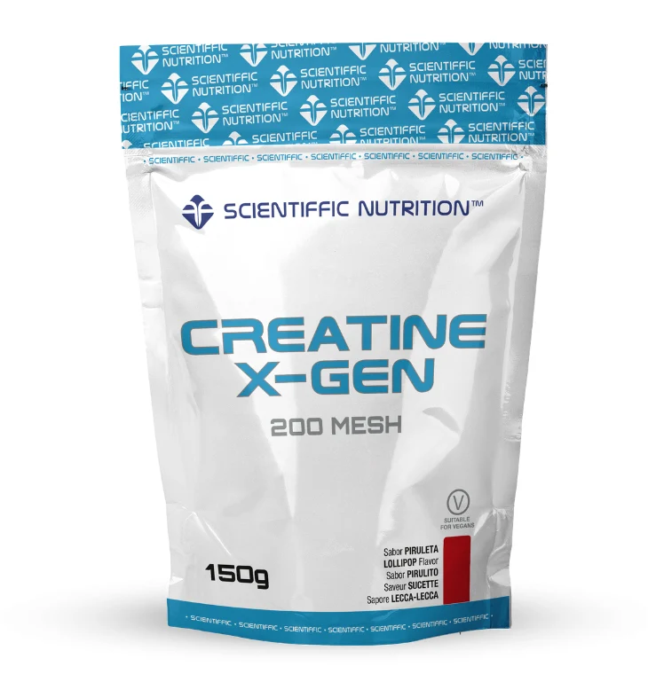 Creatina X-Gen: Sabor Piruleta · Scientiffic Nutrition · 150 gramos