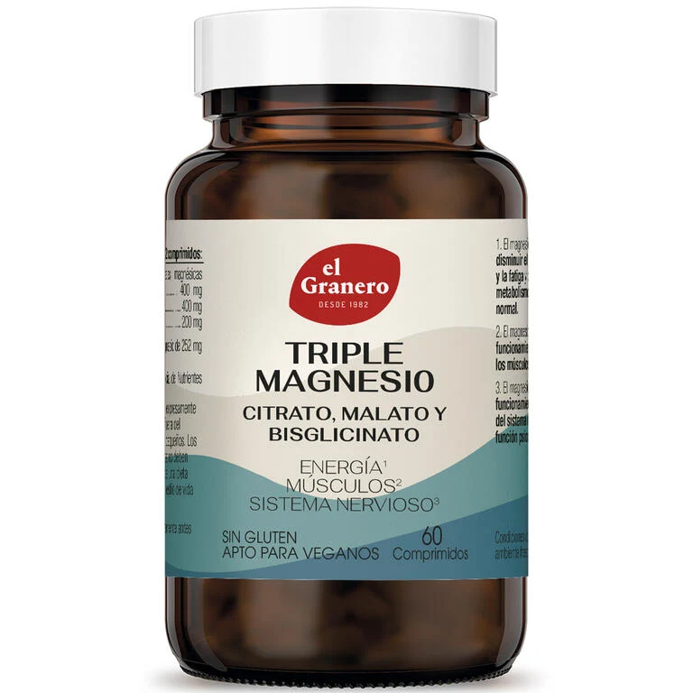 Triple Magnesio · El Granero Integral · 60 comprimidos