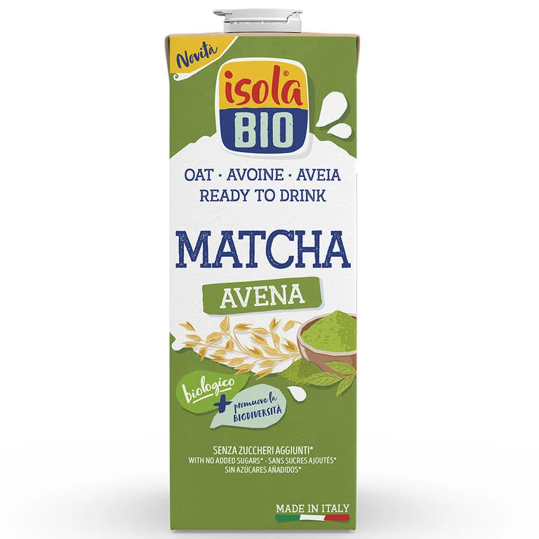 Bebida Vegetal de Avena Matcha · Isola Bio · 1 litro