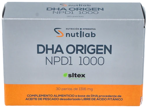DHA Origen NPD1 1.000 mg · Nutilab · 30 perlas