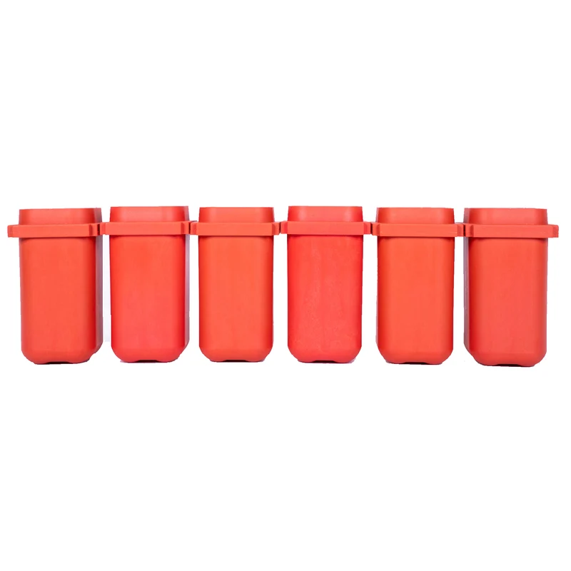 Drucker® Tube Holder Assembly, 4 Place, Orange, Printed, Pack Of 6, 7713023K