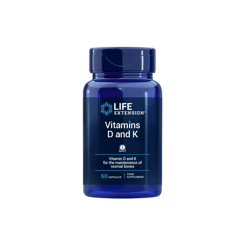 Vitamins D and K · Life Extension · 60 cápsulas