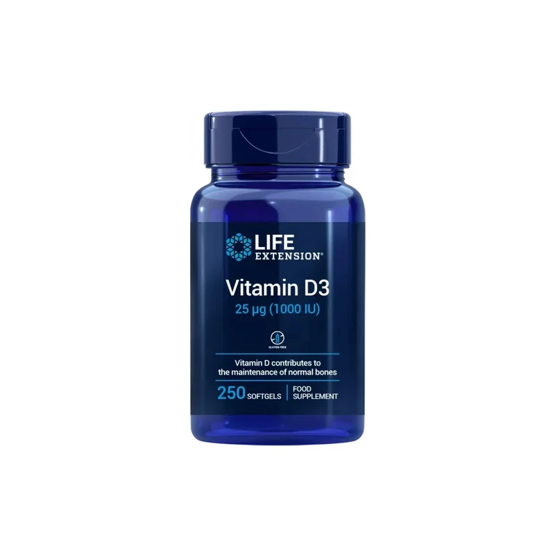 Vitamin D3 1.000 IU · Life Extension · 250 perlas