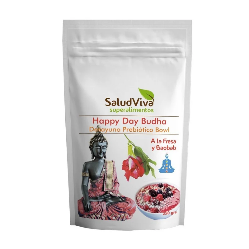 Happy Day Budha con Fresa y Baobab · Salud Viva · 350 gramos