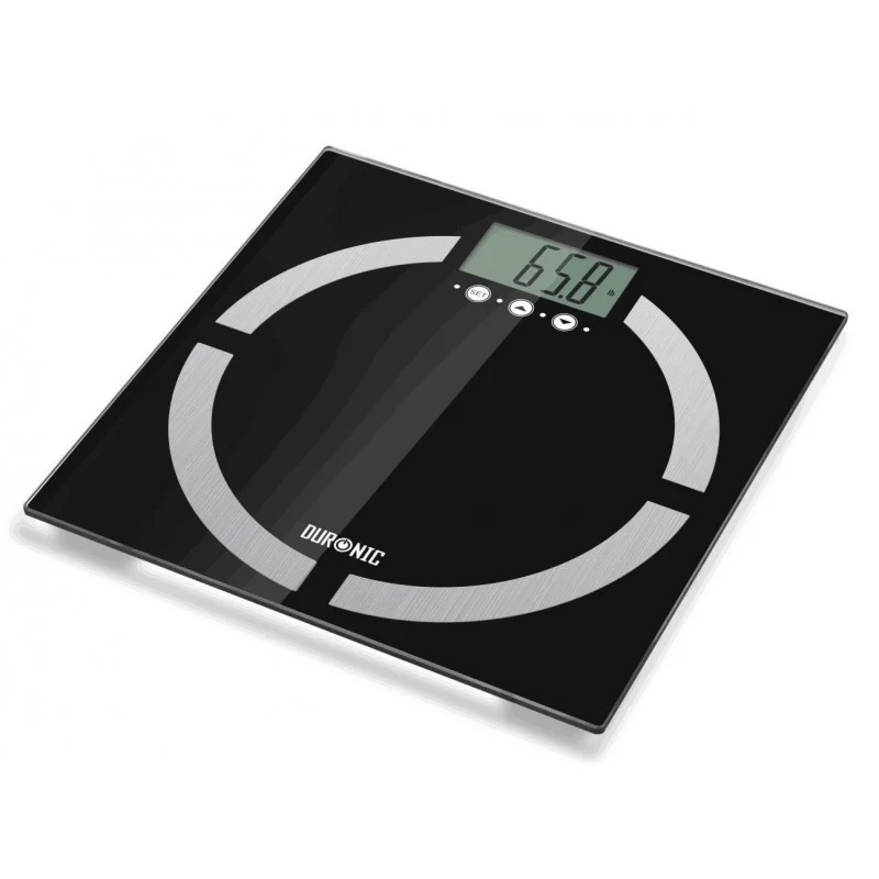 Duronic BS401 Báscula de Baño Digital de Alta Precisión Análisis de Masa Corporal, Índice de Grasa, Porcentaje de Masa Muscular, Porcentaje de Líquidos, Peso Óseo