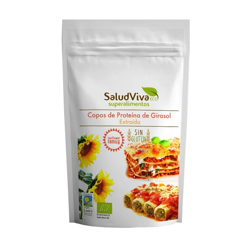Copos de Proteína de Girasol Extraída Eco · Salud Viva · 200 gramos