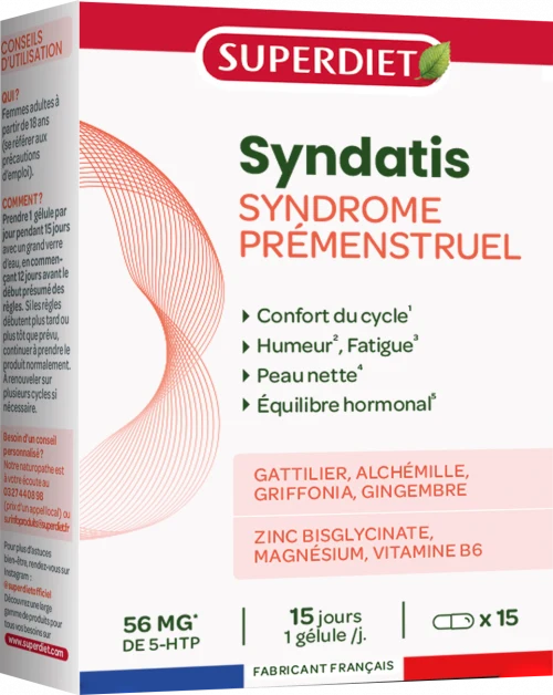 Síndrome Premenstrual SYNDATIS · Superdiet · 15 cápsulas