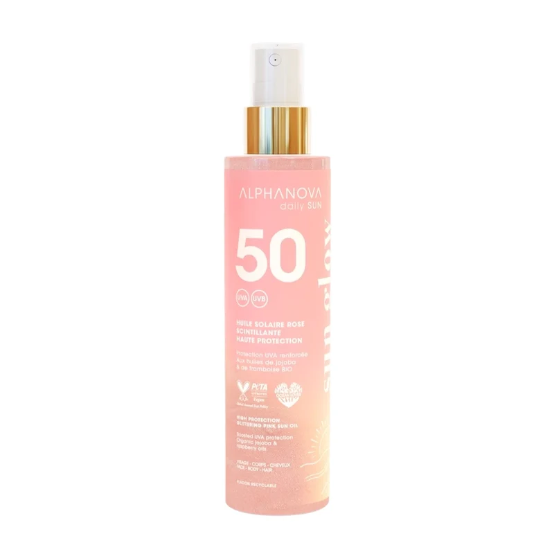 Aceite Solar Brillante SPF50 Daily Sun · Alphanova · 125 ml